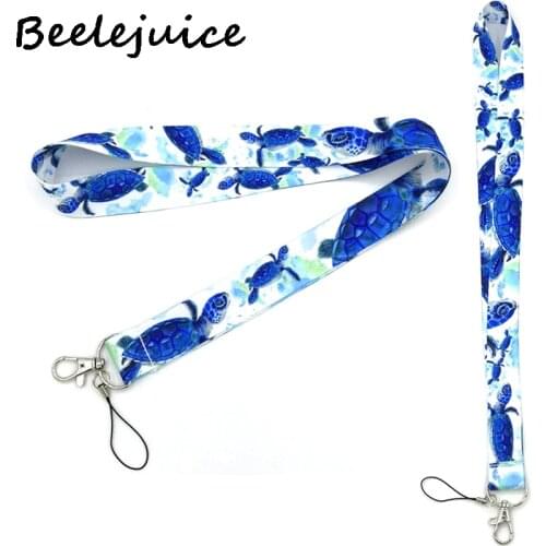 100pcs Sea turtle Neck Strap Lanyard keychain Mobile Phone Strap ID Badge Holder Rope Key Chain Keyrings cosplay Accessory Gift