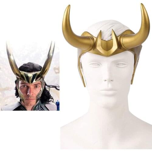 3XUA Helmet Horns Cosplay Mask Crown Mask Halloween Costume Props Masquerade Party