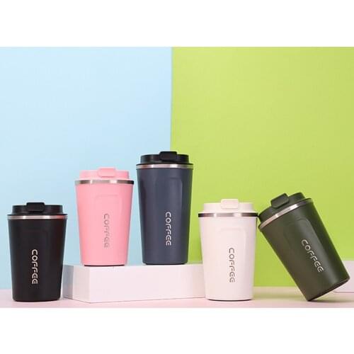 510/380ml Leakproof Insulated Thermal Cup Creative Daily Portable Cup Stainless Steel Coffee Cup Car Travel Coffee Mug