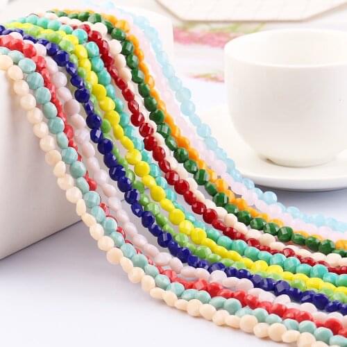 95Pcs/Lot Czech Glass Flat Beads Green 6mm Faceted Crystal Beads China Jewelry Needlework DIY Making Accessories Wholesale