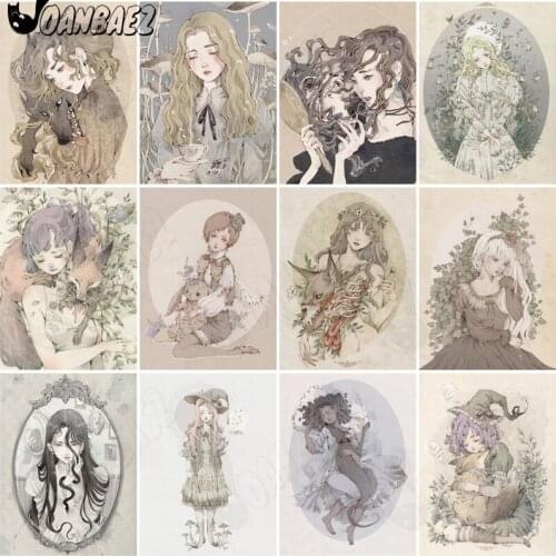 Abstract Girl Diamond Painting Anime 5D Diy Hand-Inlaid Cross-Stitch Embroidery Mosaic Kit Wall Decoration Craft Gift Design