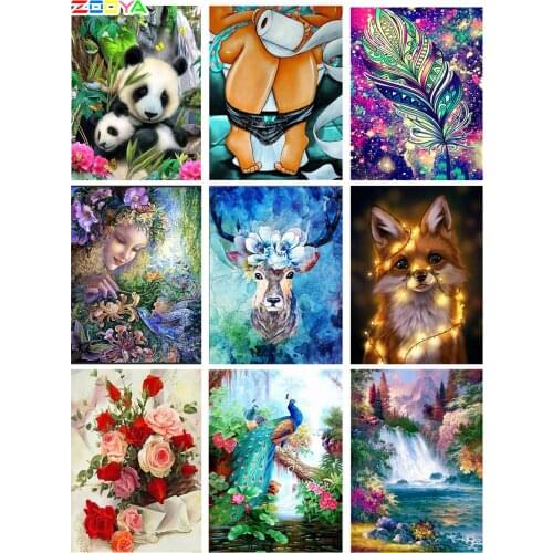 Diy Diamond Painting Animal Landscape Character Home Full Drilling Embroidery Cross Ctitch Kit Wall Sticker Home Decoration H835