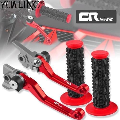 Motorcycle Aluminum DirtBike Brake Clutch Lever 7/8'' Rubber Handle Bar For Honda CR125R CR 125R 2004 2005 2006 2007 Accessories