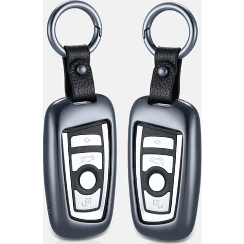Aluminum Alloy Auto Key Cover Case Holder Shell key protective cover Keychain Smart Key For BMW 1 2 5 7 series X3 X4 X5 F15 X6