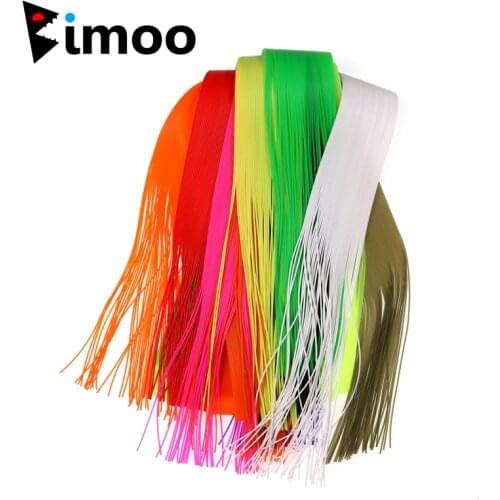 Bimoo 40 Strands/Pack 30CM Micro Silicone Rubber String For Soft Worm Trout Fly Legs Fishing Jig Lure Skirts Fly Tying Material