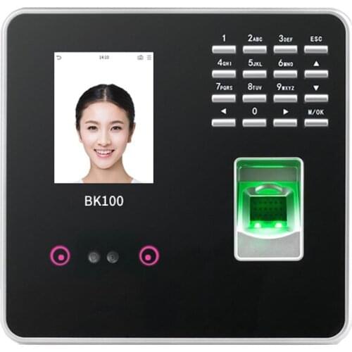 ZK BK100 TCP/IP USB Biometric Fingerprint Face Facial Recognition Employee Time Attendance Machine Time Clock Recorder Device