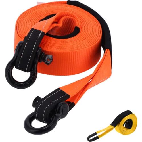 Polyester Shackle Recovery Tow Strap Trailer Dragging Accessories 15 Tons Trailer Towing Rope