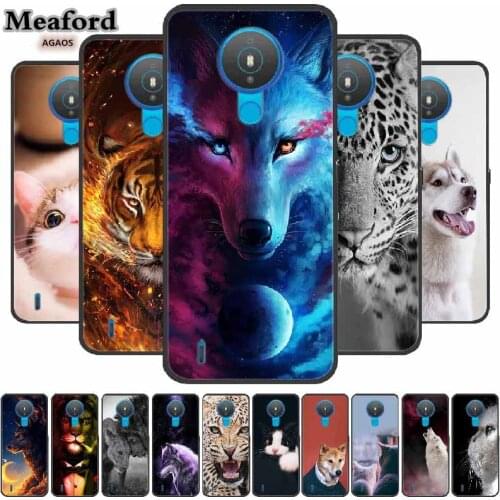 For Nokia 1.4 2021 Case Silicone Soft TPU Protective Animal Phone Case For Nokia 1.4 Case Luxury Wolf Cover Funda For Nokia1.4