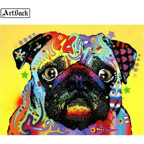 16 style 5d diy diamond painting color dog full square drill collie diamond embroidery 3d round full diamond mosaic animal
