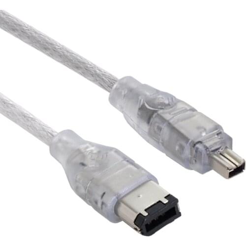 CYSM 1394 6Pin to Firewire 400 IEEE 1394 4 Pin Male iLink Adapter Cord Cable for Camera Camcorder