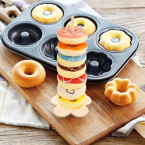 Wooden Donut Stand Wedding Supplies Decoration Single-rooted Birthday Party Decoration Baby Shower Holiday Cake Decoration