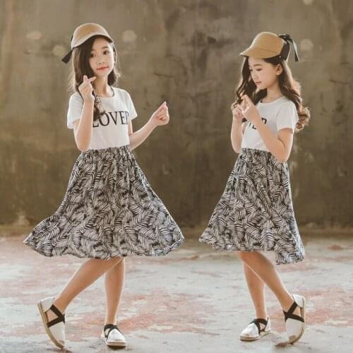 Children Girls Letter Print Summer Dress Girls Princess Dress Kids Clothing Dress Girls Summer Clothes 4 5 6 7 8 9 10 11 12 Year