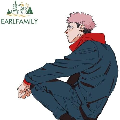 EARLFAMILY 13cm x 12.2cm Anime Car Stickers for Jujutsu Kaisen Fine Vinyl Waterproof Decals Window VAN RV Door Car Assessoires