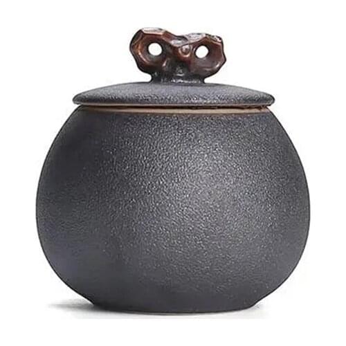 Porcelain Storage Jar Japanese Style Sealed Tea Cans Round Tank Moisture-Proof Pu'Er Organizer Coffee Box Ceramics Containers