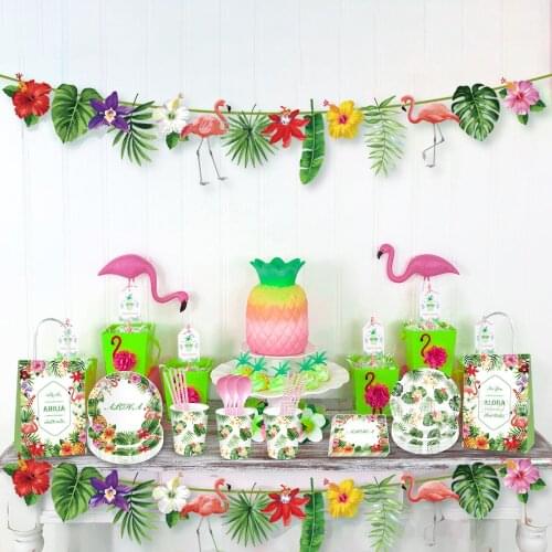 Flamingo Parti Decor Hawaii Party Decor Lets Flamingo Birthday Decor Festa Flamingo Decor Happy Summer Birthday Party Decor