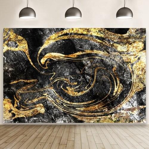 Classic Marble Golden Gilt Glitter Pattern Background Portrait Photography Props Birthday Ceremony Baby Shower Wall Decoration