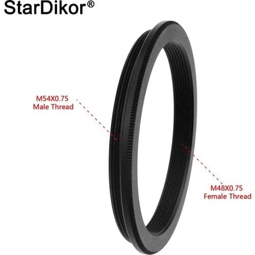 StarDikor M54 to M48 M54X0.75 Male to M48X0.75 Female Thread Telescope Adapter Ring Aluminium Alloy