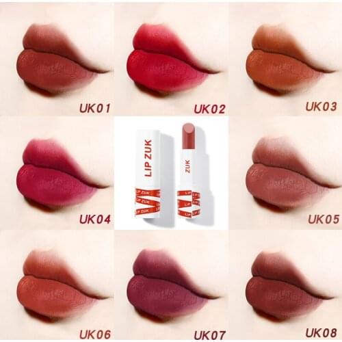 ZUK velvet matte lip stick orange red brown nude makeup for women cosmetic long lasting waterproof smooth lipstick PD114