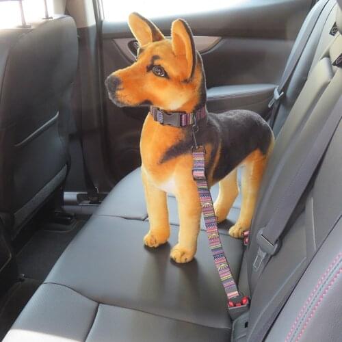 Soft Strong Dog Cat Car Straps Seat Belt Adjustable Rope Safety Leash For Small Medium Chihuahua Travel Clip Teddy Pet Supplies