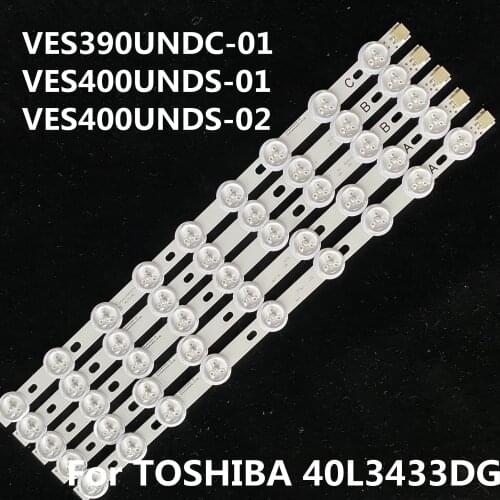 New LED backlight strip 40" 39" NDV REV1.0 ABC For TOSHIBA 40L3433DG VESTEL VES390UNDC-01 VES400UNDS-01 VES400UNDS-02