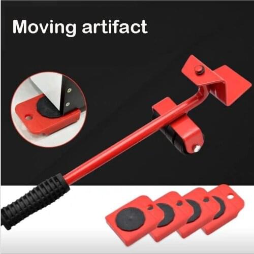 New Roller Bar Furniture Mover Tool Transport Lifter Heavy Stuffs Moving Heavy Object Handling Tools Bar Wheel/Set Dropshiping