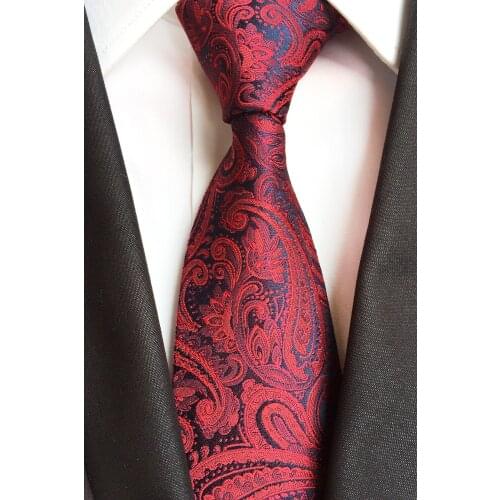 8cm New Design Mens Woven Tie Luxury Silk Necktie Classic Paisley Pattern Gravata for Husband Gift