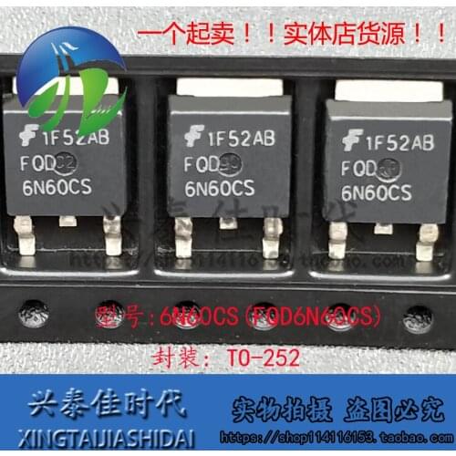 Original new 5pcs/ 6N60CS FQD6N60CS 6A/600V TO-252