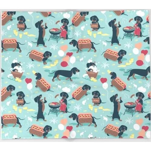 Dachshund Cartoon Throws for Sofa Cute Kids Design Hot dogs and lemonade Blankets Christmas Decorations for Home Custom Blanket