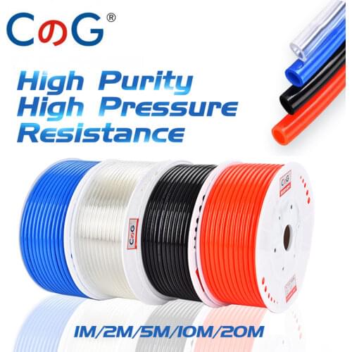 CG 1M/2M/5M/10M/20M Air Tubing Component Polyurethane Hose 4mm 6mm 8mm 10mm 12mm PU Pipe Line Hose for Compressor Pneumatic Tube
