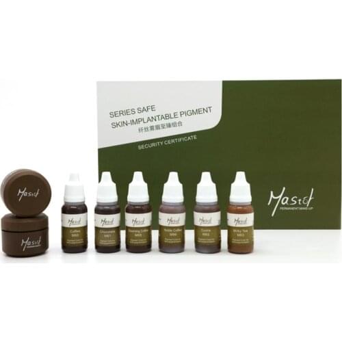 Mastor 3D Powder Ombre Microblading Brown Coffee Eyebrow Permanent Makeup Pigment Best Tattoo Ink Kit