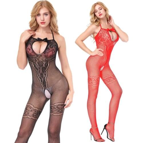 Sexy Fishnet Erotic Lingerie Plus Size Hot Erotic Costumes Teddy Lenceria Sex Clothes Open Crotch Baby Doll Mujer Sexy Underwear