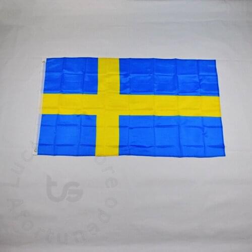 Sweden 90*150cm flag Banner Hanging National flag Sweden for meet,Parade,party.Hanging,decoration
