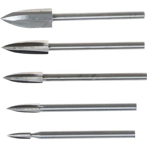 5PCS Carbide Steel Wood Engraving Drill Bit For Woodworking Drilling Carving