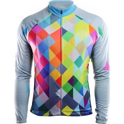 Colored Cycling Jersey Motocross Long Sleeves Tops Bicycle MTB Downhill Shirt Road Bike Team Autumn Sports Man Clothing Jacket