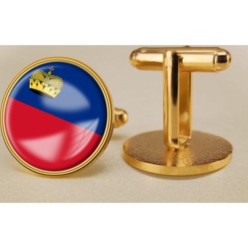 Coat of Arms of Liechtenstein Flag National Emblem Cufflinks