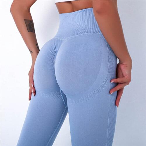 Kaminsky Women Spandex 20% Seamless Leggings Bubble Butt Push Up Workout Legging Slim High Waist Leggins Mujer Fitness Pants