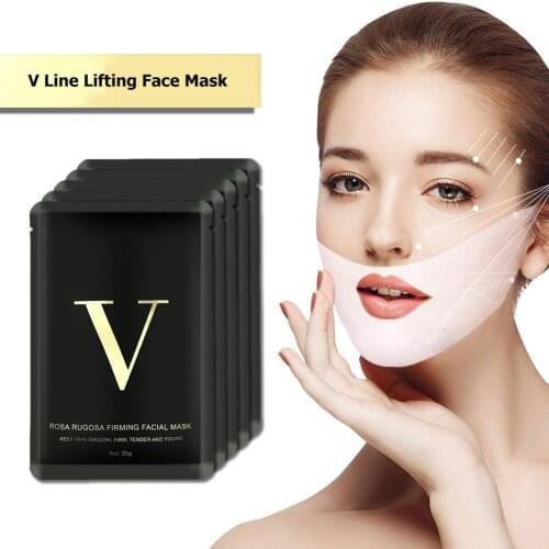 V Line Lifting Face Mask Double Chin Reducer V Shape Slimming Firming Mask Wrinkle Remover Skin Care Tool 1/2/5/10pcs