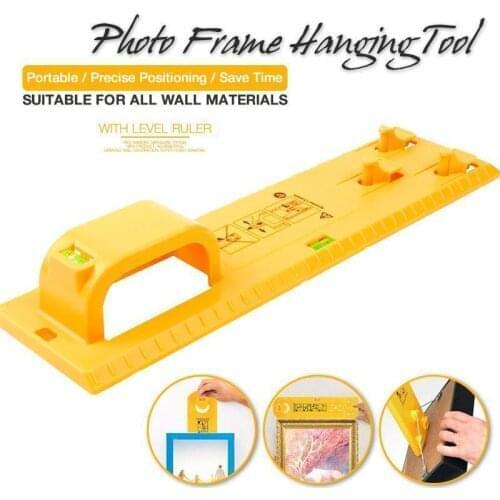 1 pcs DIY Photo Frame Hanging Tool Level Ruler Picture Frame Hanger Hooks Easy Wall Hanging Tools Photo Hang Levels Ruler Tools