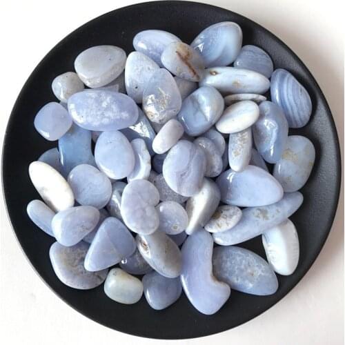100g Natural Agate stone polished Blue Lace agate tumbled stones for Home Decor mineral crystals meditation wicca healing stones