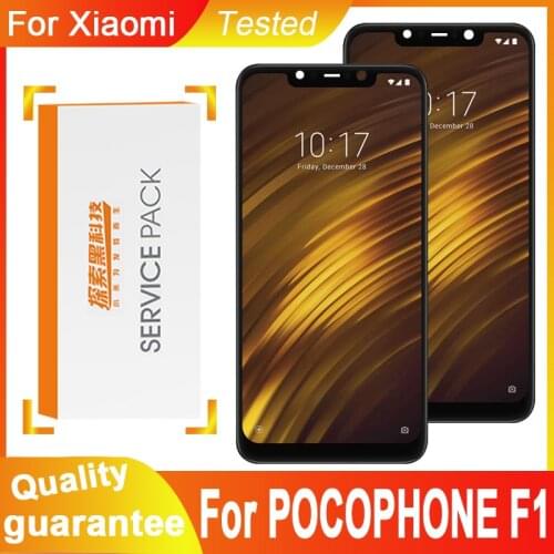 100% Tested 6.18" Display Replacement for Xiaomi Poco F1 LCD Touch Screen Digitizer Assembly for Pocophone F1 LCD Display