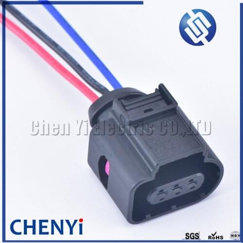 1 Pcs AMP 3 Pin 8K0973703 Compressor Air Conditioning Pressure Switch Intake Pressure Sensor Connector For AUDI VW with Wires