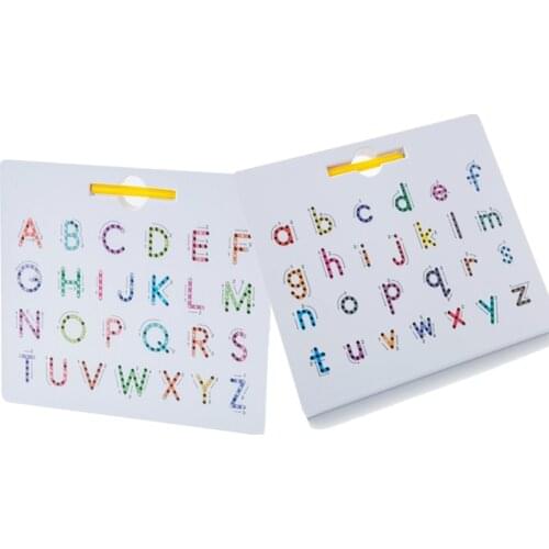 Magnetic Letters Board, 2 in 1 Alphabet ABC Uppercase Letter Tracing Board and Number Tracing Board, Learn Writing Drawi