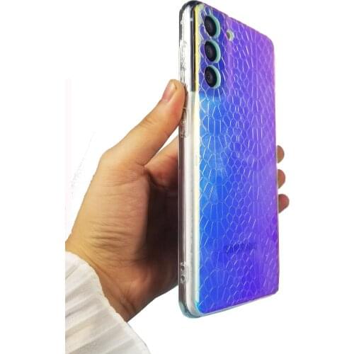 Holographic Mermaid Case for Samsung Galaxy S21, Super Slim Hard Back Cover Color Changing Reflective Protective Iridescent