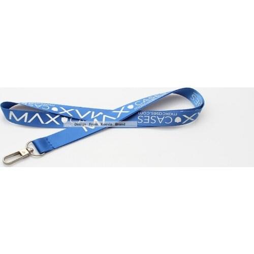 Customized Heat Transfer Printing economy flat lanyard Polyester Neck Strap Lanyards with Swivel Clasp Hook DHL Ship