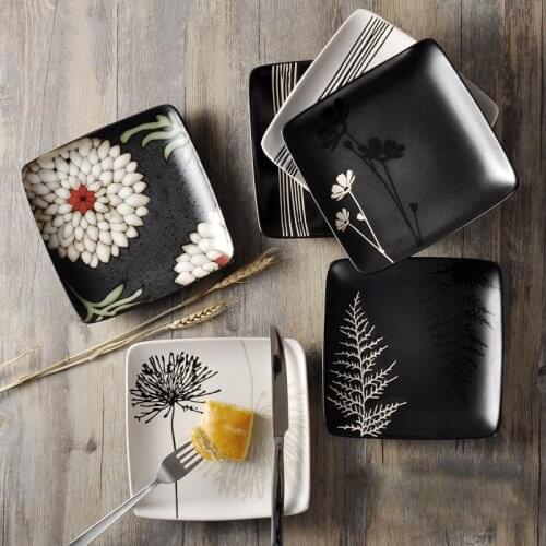 Japanese-style ceramic dish creative home kitchen storage tableware Western steak breakfast plate Household plate