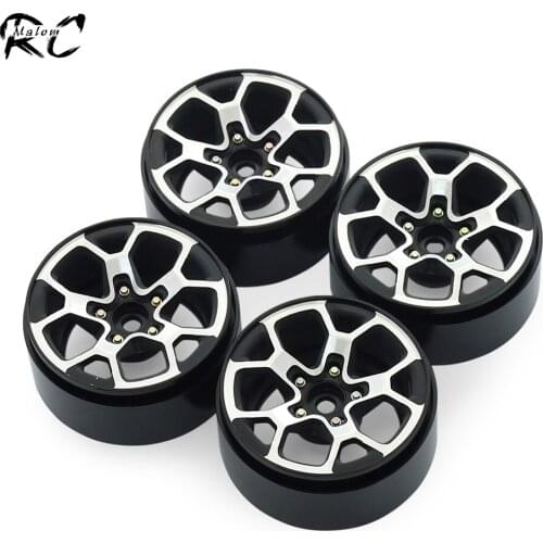 4Pcs Metal 2.0‘’ Beadlock Wheels 5 Spokes Rims for 1/10 RC Crawler Traxxas TRX6 TRX4 Axial Wraith SCX10 II 90046 D90 RedCat MST