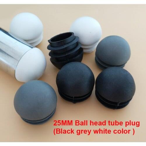 OD12 14 16 19 22 25 28 32 38 45 50 mm Ball head round plastic plug ends,blanking tube circular insert ends chair leg pad cover