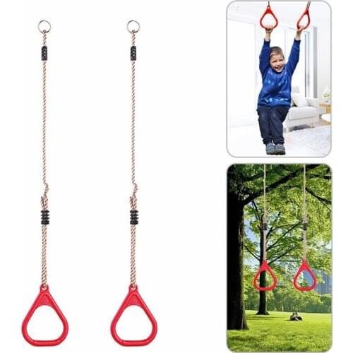 Indoor and Outdoor Children Kids Gymnastics Rings Swing Pull-ups Fitness Equipment