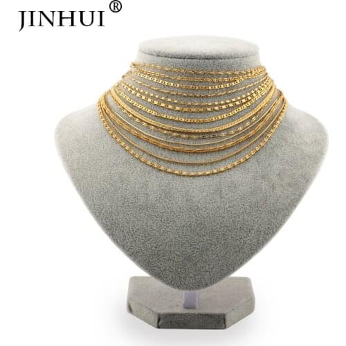 Jin Hui African Small chain Necklaces Length 45cm fashion Women Jewelry good friend Birthday present Lovers Necklaces gift