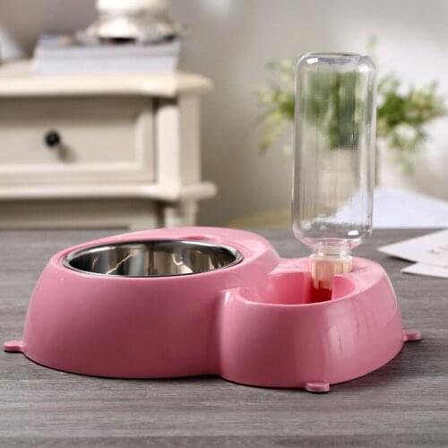 Pet Dog Bowl Prevent Choke Slow Food Eating Dog Bowl Bottom Slip Automatic Refill Water Durable Dining Double Bowl Pet Supplies
